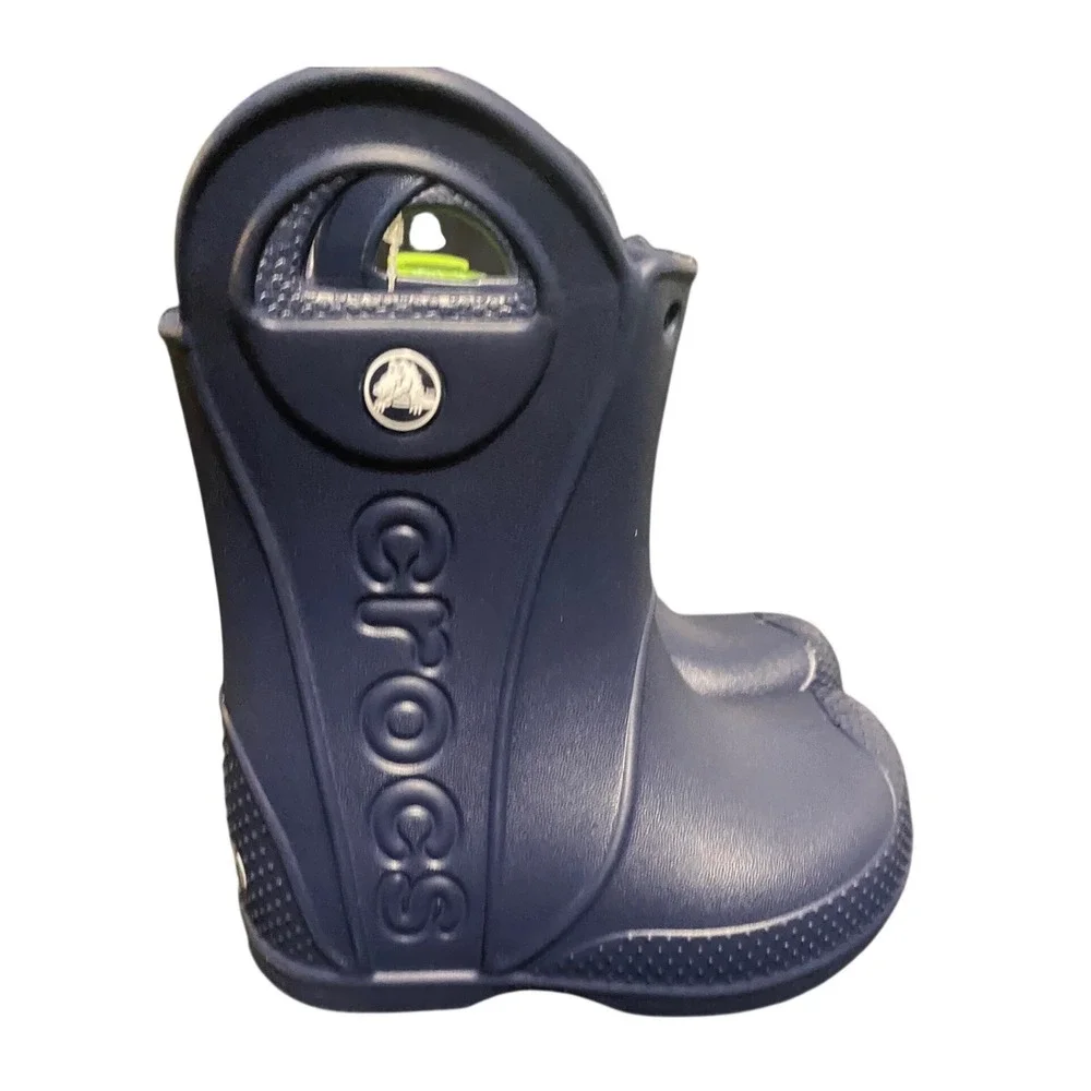Crocs Handle It Rain Boot T Navy Blue Toddler Size C5 Waterproof 211056-410 NEW